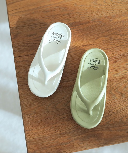 enchanted(エンチャンテッド)の「ラウンドストラップトングサンダル(サンダル・レディース・ブラック/ホワイト/グリーン・M/L/LL)」の4枚目の写真