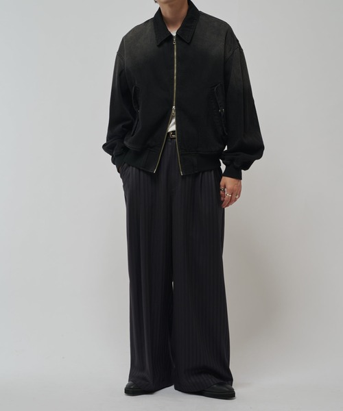 Lui's（ルイス）の「デニムボンバージャケット（ブルゾン・メンズ・グレー/ブラック・M/S）」の16枚目の写真