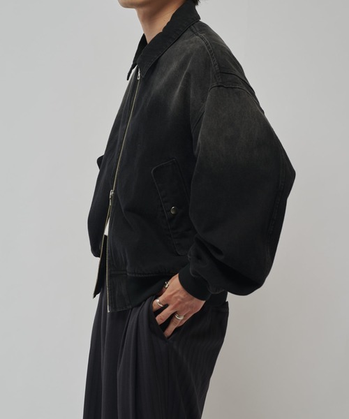 Lui's（ルイス）の「デニムボンバージャケット（ブルゾン・メンズ・グレー/ブラック・M/S）」の14枚目の写真