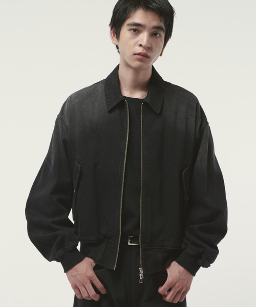 Lui's（ルイス）の「デニムボンバージャケット（ブルゾン・メンズ・グレー/ブラック・M/S）」の12枚目の写真