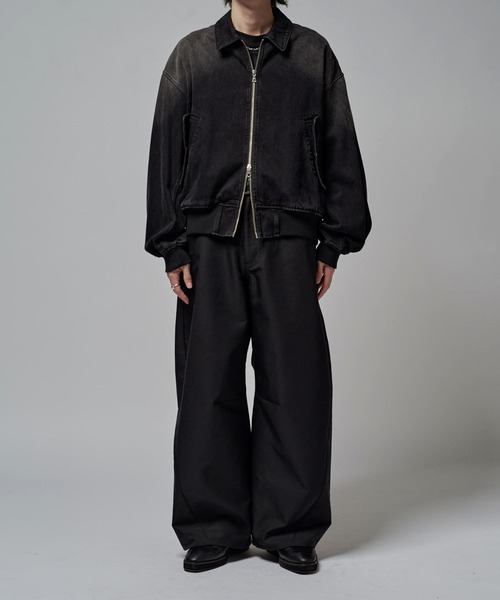 Lui's（ルイス）の「デニムボンバージャケット（ブルゾン・メンズ・グレー/ブラック・M/S）」の9枚目の写真