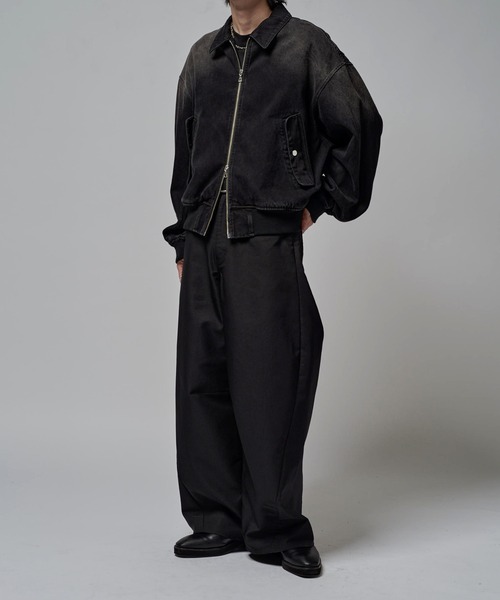 Lui's（ルイス）の「デニムボンバージャケット（ブルゾン・メンズ・グレー/ブラック・M/S）」の10枚目の写真