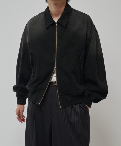 Lui's（ルイス）の「デニムボンバージャケット（ブルゾン・メンズ・グレー/ブラック・M/S）」の13枚目の写真