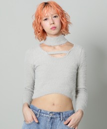 ニット セーター SIS/エスアイエス/ダメージオーバーベスト レディース メンズ SIS（エスアイエス）の「SIS/エスアイエス/ダメージオーバー