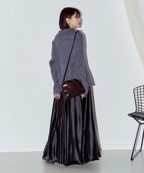 LIENCOEUR（リアンクール）の「ダブルジップニットトップス（ニット/セーター・レディース・グレー/ブラウン/アイボリー・FREE）」の22枚目の写真