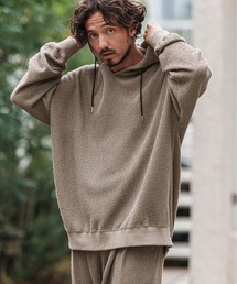 mpa3690- Dobby Jacquard Cut Sew Key Neck Parka パーカー