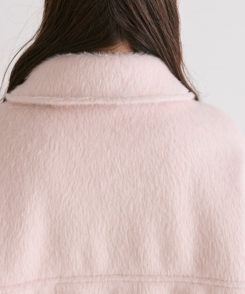 OLIVE des OLIVE（オリーブデオリーブ）の「リボンポケットシャギーブルゾン（ブルゾン・レディース・ピンク/アイボリー/チャコールグレー・FREE）」の8枚目の写真