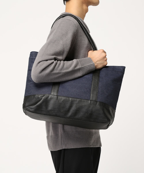 VENCEEXCHANGE(ヴァンスエクスチェンジ)の「デニムトートBAG(トートバッグ・メンズ・ブルー・FREE)」の9枚目の写真