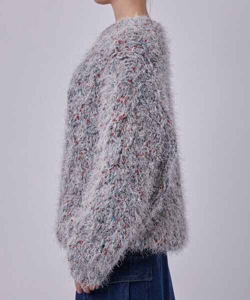 POOLDE(プールデ)の「【POOLDE/プールデ】Poodle Moth Knit Top/ニット(ニット/セーター・レディース・ホワイト/グレー・FREE)」の17枚目の写真