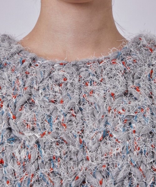 POOLDE(プールデ)の「【POOLDE/プールデ】Poodle Moth Knit Top/ニット(ニット/セーター・レディース・ホワイト/グレー・FREE)」の19枚目の写真