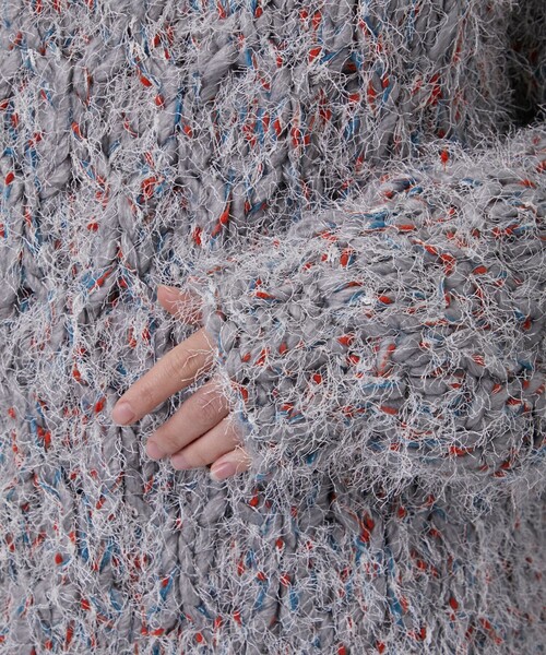 POOLDE(プールデ)の「【POOLDE/プールデ】Poodle Moth Knit Top/ニット(ニット/セーター・レディース・ホワイト/グレー・FREE)」の22枚目の写真