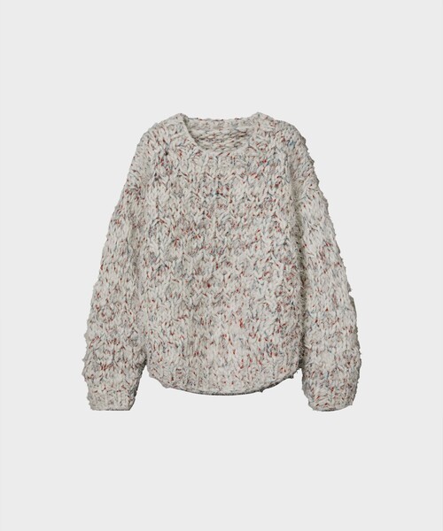POOLDE(プールデ)の「【POOLDE/プールデ】Poodle Moth Knit Top/ニット(ニット/セーター・レディース・ホワイト/グレー・FREE)」の10枚目の写真