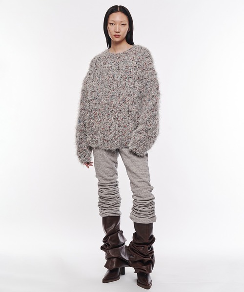 POOLDE(プールデ)の「【POOLDE/プールデ】Poodle Moth Knit Top/ニット(ニット/セーター・レディース・ホワイト/グレー・FREE)」の11枚目の写真