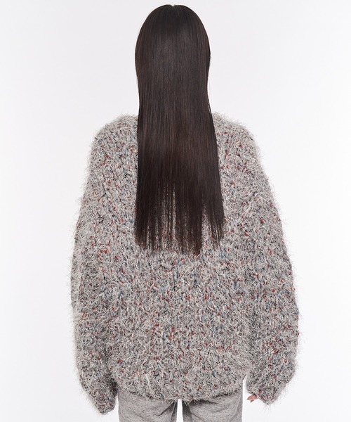POOLDE(プールデ)の「【POOLDE/プールデ】Poodle Moth Knit Top/ニット(ニット/セーター・レディース・ホワイト/グレー・FREE)」の14枚目の写真