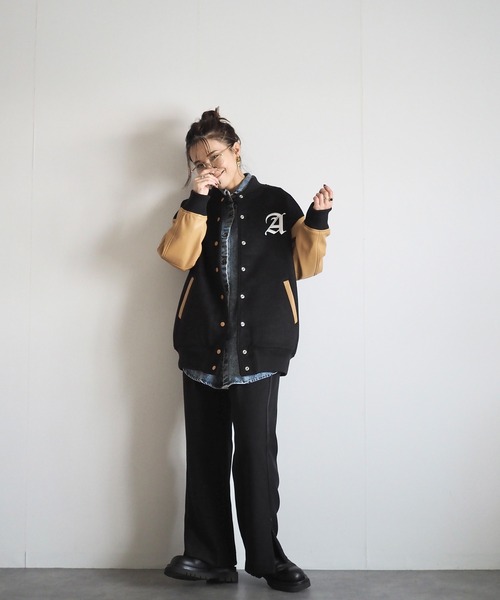 ANIECA【アニーカ】リバーシブルスタジャン・刺繍入り ANIECA【アニーカ】リバーシブルスタジャン・刺繍入り