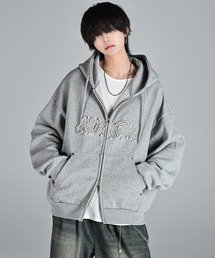 ADRER（アドラー）の「heavy weight logo semi short vintage double zip parker/ヘビーウェイトロゴセミショートヴィンテージダブルジップパーカー（パーカー）」