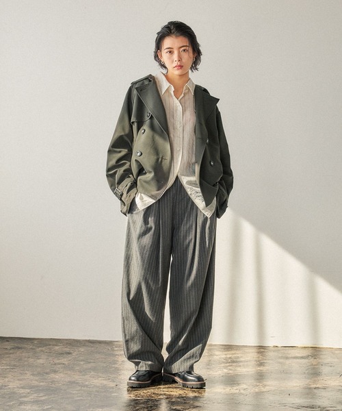 BAYFLOW（ベイフロー）の「[選べる着丈]ショートトレンチコート