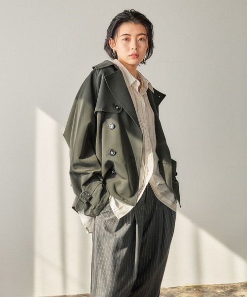 BAYFLOW（ベイフロー）の「[選べる着丈]ショートトレンチコート