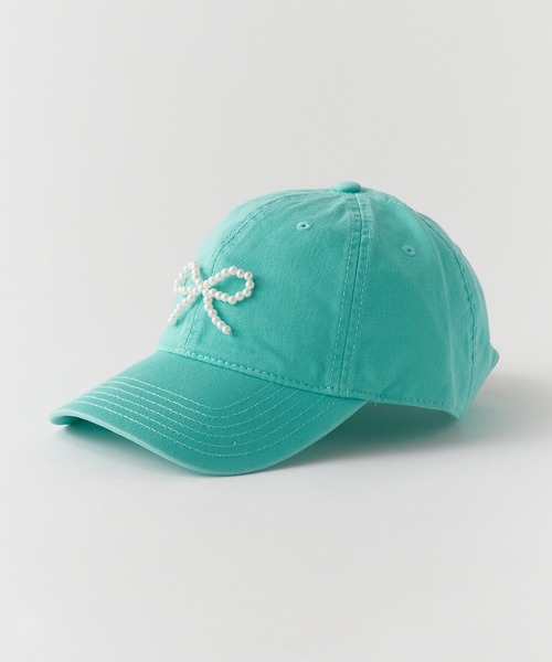 ROOPTOKYO（ループトウキョウ）の「ビーズリボン 6パネル キャップ（キャップ・レディース・グレー/ブルー/ネイビー/ブラウン/ピンク/アイボリー/ブラック/カーキ/エメラルド・FREE）」の18枚目の写真