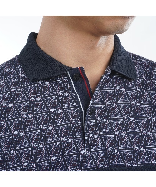 TOMMY HILFIGER GOLF（トミー ヒルフィガー ゴルフ）の「ﾖｯﾄﾌﾟﾘﾝﾄ 半袖ﾎﾟﾛｼｬﾂ（ポロシャツ・メンズ・ホワイト/ネイビー・L/M/LL）」の10枚目の写真