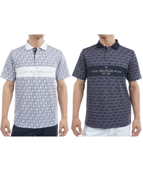 TOMMY HILFIGER GOLF（トミー ヒルフィガー ゴルフ）の「ﾖｯﾄﾌﾟﾘﾝﾄ 半袖ﾎﾟﾛｼｬﾂ（ポロシャツ・メンズ・ホワイト/ネイビー・L/M/LL）」の13枚目の写真