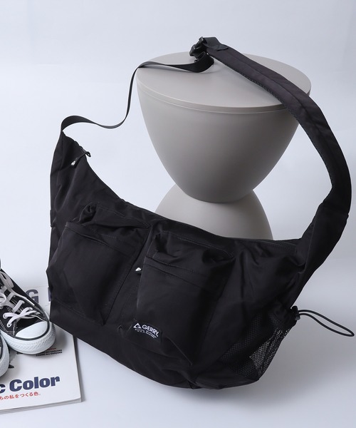 ショルダーバッグ・ポシェット C ZEBRA COTTON SHOULDER BAGBLACK セール】GERRY ショルダーバッグ 男女兼用（ショルダーバッグ