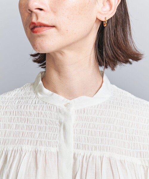 BEAUTY&YOUTH UNITED ARROWS(ビューティーアンドユースユナイテッドアローズ)の「【WEB限定】コットンレーヨン シャーリングブラウス -ウォッシャブル-(シャツ/ブラウス・レディース・ライラック/ライトブルー/ブラック/ホワイト・FREE)」の22枚目の写真