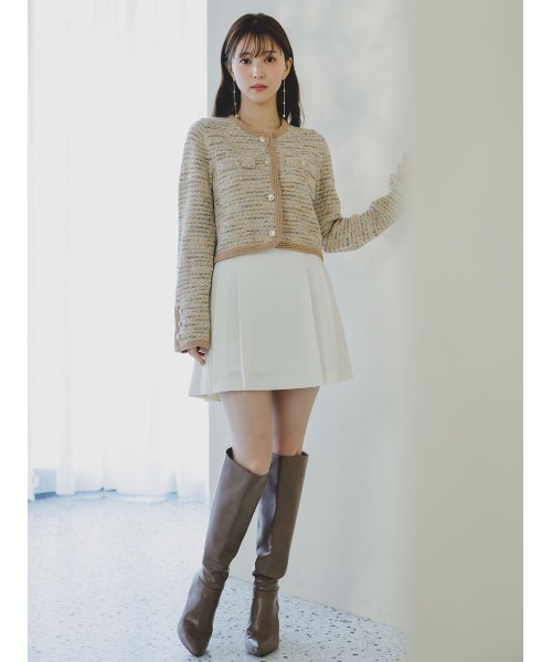 SNIDEL(スナイデル)の「プリーツミニスカショーパン(その他パンツ・レディース・ネイビー/ベージュ系その他/アイボリー・1/0)」の12枚目の写真