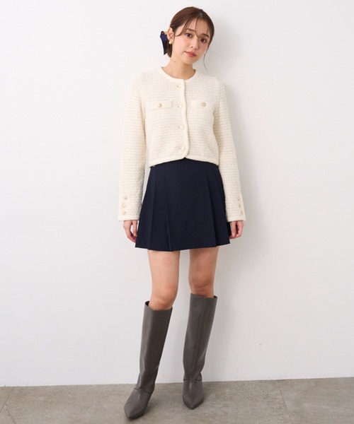 SNIDEL(スナイデル)の「プリーツミニスカショーパン(その他パンツ・レディース・ネイビー/ベージュ系その他/アイボリー・1/0)」の11枚目の写真