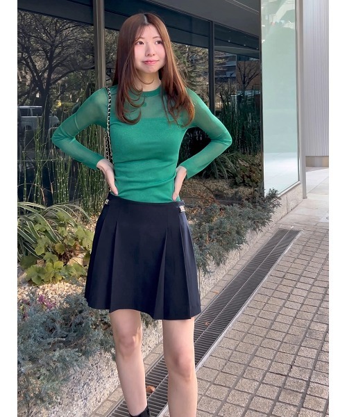 SNIDEL(スナイデル)の「プリーツミニスカショーパン(その他パンツ・レディース・ネイビー/ベージュ系その他/アイボリー・1/0)」の21枚目の写真
