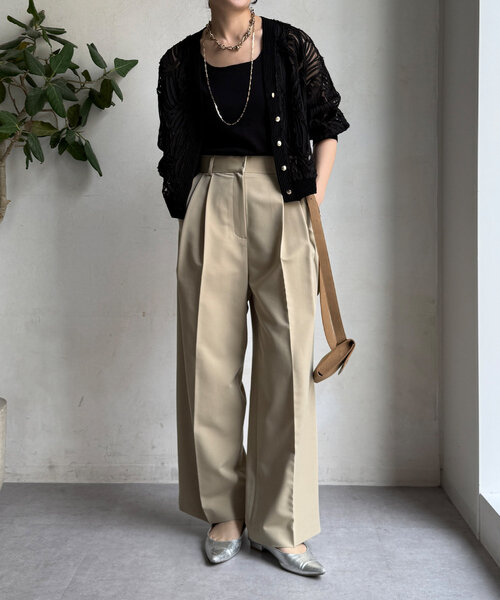 セール】コードレースニット切替Vカーディガン（カーディガン/ボレロ  