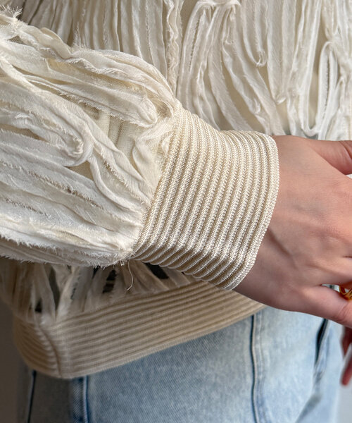 DouDou（ドゥドゥ）の「コードレースニット切替Vカーディガン（カーディガン/ボレロ・レディース・ブラック/ライトベージュ・FREE）」の20枚目の写真