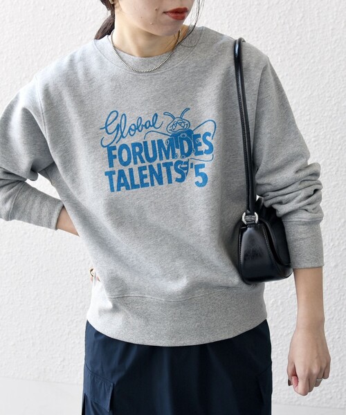 SHIPS any(シップス エニィ)の「【SHIPS any別注】THE KNiTS: ロゴ スウェット 25SS(スウェット・レディース・ネイビー/オートミール/ライトグレー・ONE SIZE)」の6枚目の写真