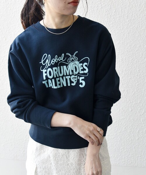 SHIPS any(シップス エニィ)の「【SHIPS any別注】THE KNiTS: ロゴ スウェット 25SS(スウェット・レディース・ネイビー/オートミール/ライトグレー・ONE SIZE)」の21枚目の写真