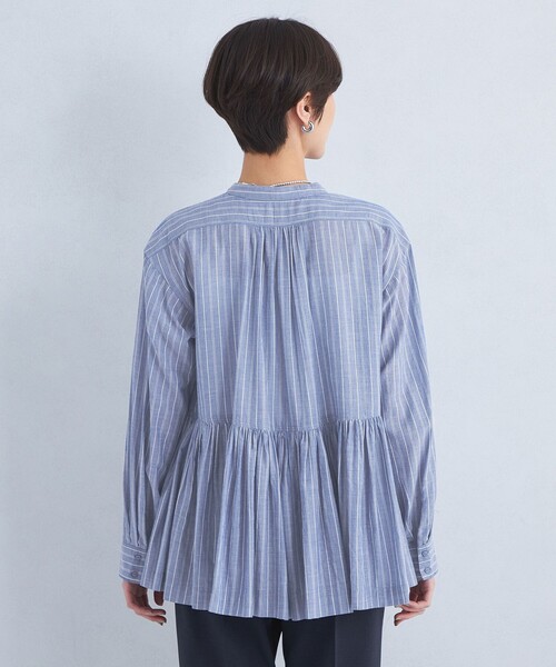 【新品】green label relaxing 全方位映えブラウス ストライプ WEB限定】【結論シリーズ】全方位映えブラウス ストライプ