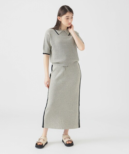 B:MING by BEAMS（ビーミングバイビームス）の「ブークレ ニット ポロシャツ（ポロシャツ・レディース・ネイビー/グリーン/ブラウン系その他・ONE SIZE）」の11枚目の写真