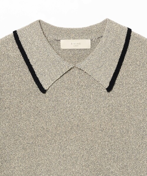 B:MING by BEAMS（ビーミングバイビームス）の「ブークレ ニット ポロシャツ（ポロシャツ・レディース・ネイビー/グリーン/ブラウン系その他・ONE SIZE）」の17枚目の写真