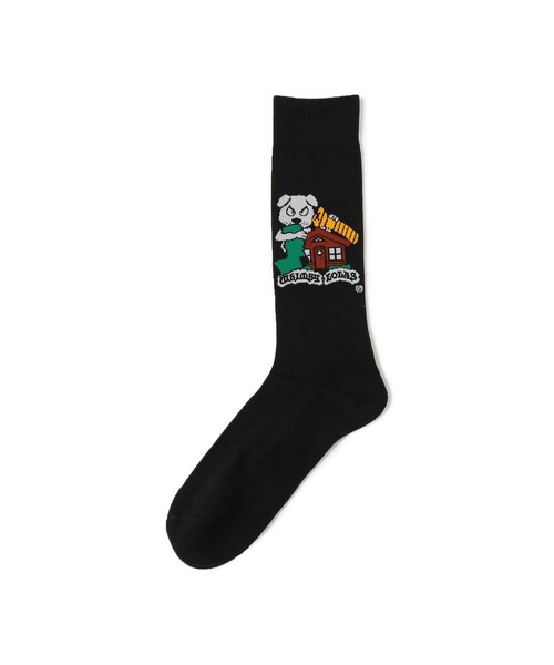 BEAMS T(ビームスティー)の「WHIMSY SOCKS × LOLAS / BLOOD SOCKS(ソックス/靴下・メンズ・ブラック/ホワイト・ONE SIZE)」の2枚目の写真