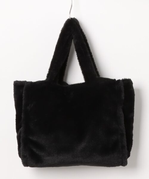 STYLEBLOCK(スタイルブロック)の「フェイクファー素材トートバッグ(トートバッグ・レディース・カーキ/ピンク/ベージュ/ブラック・FREE)」の5枚目の写真