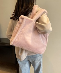 フェイクファー素材トートバッグ