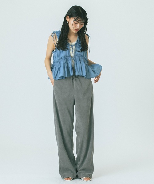 ROSE BUD(ローズバッド)の「SLV.LESS GATHERED BLOUSE(シャツ/ブラウス・レディース・ネイビー/ブルー・ONE SIZE)」の8枚目の写真