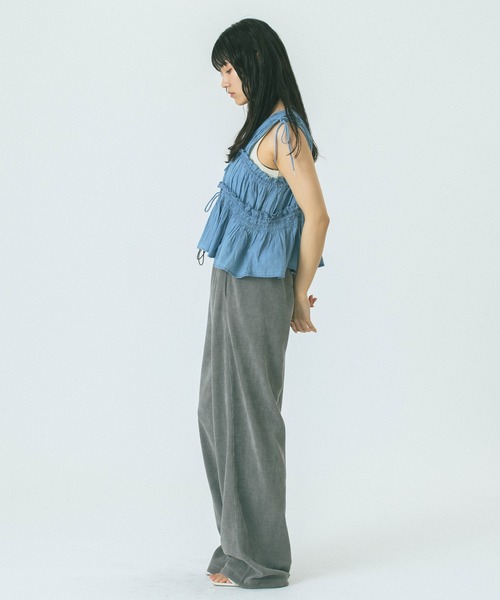 ROSE BUD(ローズバッド)の「SLV.LESS GATHERED BLOUSE(シャツ/ブラウス・レディース・ネイビー/ブルー・ONE SIZE)」の10枚目の写真
