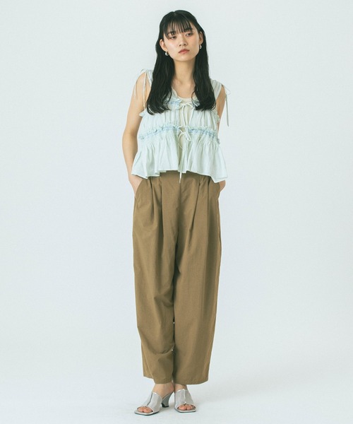 ROSE BUD(ローズバッド)の「SLV.LESS GATHERED BLOUSE(シャツ/ブラウス・レディース・ネイビー/ブルー・ONE SIZE)」の19枚目の写真