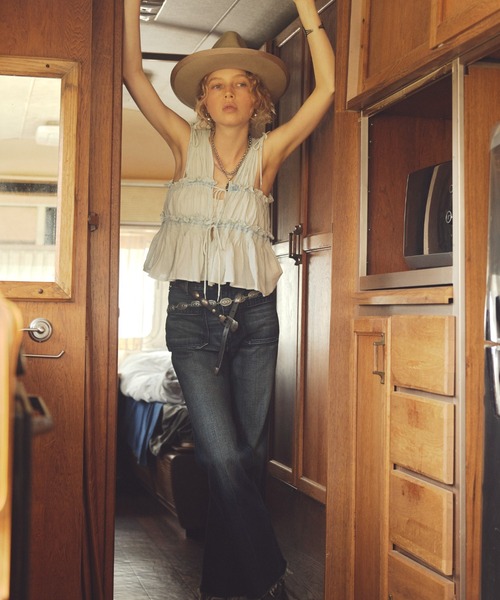 ROSE BUD(ローズバッド)の「SLV.LESS GATHERED BLOUSE(シャツ/ブラウス・レディース・ネイビー/ブルー・ONE SIZE)」の4枚目の写真