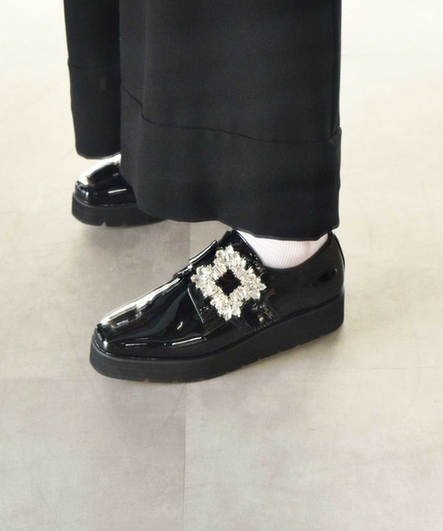 EVOL(イーボル)の「軽量ビジューバックルシューズ(ドレスシューズ・レディース・ブラック・LL/S/M/L)」の3枚目の写真