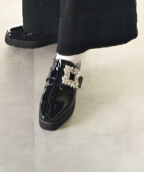 EVOL(イーボル)の「軽量ビジューバックルシューズ(ドレスシューズ・レディース・ブラック・LL/S/M/L)」の2枚目の写真