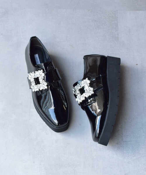 EVOL(イーボル)の「軽量ビジューバックルシューズ(ドレスシューズ・レディース・ブラック・LL/S/M/L)」の6枚目の写真