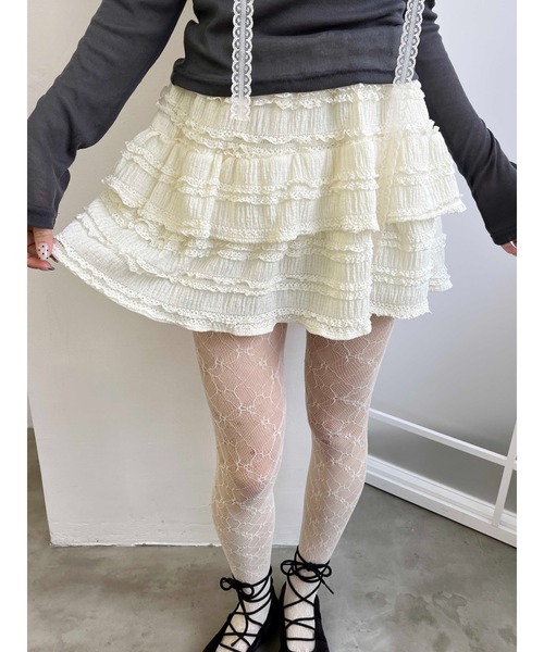 PHILLY（フィリー）の「【PHILLY】フリルティアードミニスカート（スカート・レディース・ホワイト/アイボリー/ブラック・FREE）」の19枚目の写真