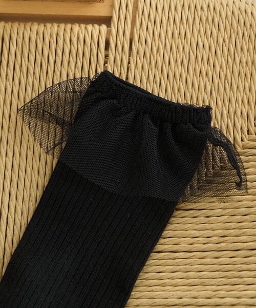 ROPE' PICNIC（ロペピクニック）の「【KIDS】チュールロングソックス（ソックス/靴下・キッズ・ホワイト/ブラック・FREE）」の9枚目の写真