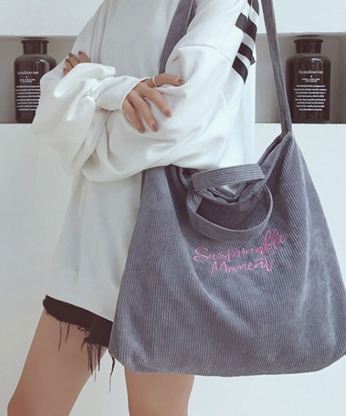 SallyLunn(サリーラン)の「コーデュロイ2WAYショルダーバッグ(ショルダーバッグ・レディース・ブラック/グリーン/グレー/ブラウン・FREE)」の11枚目の写真